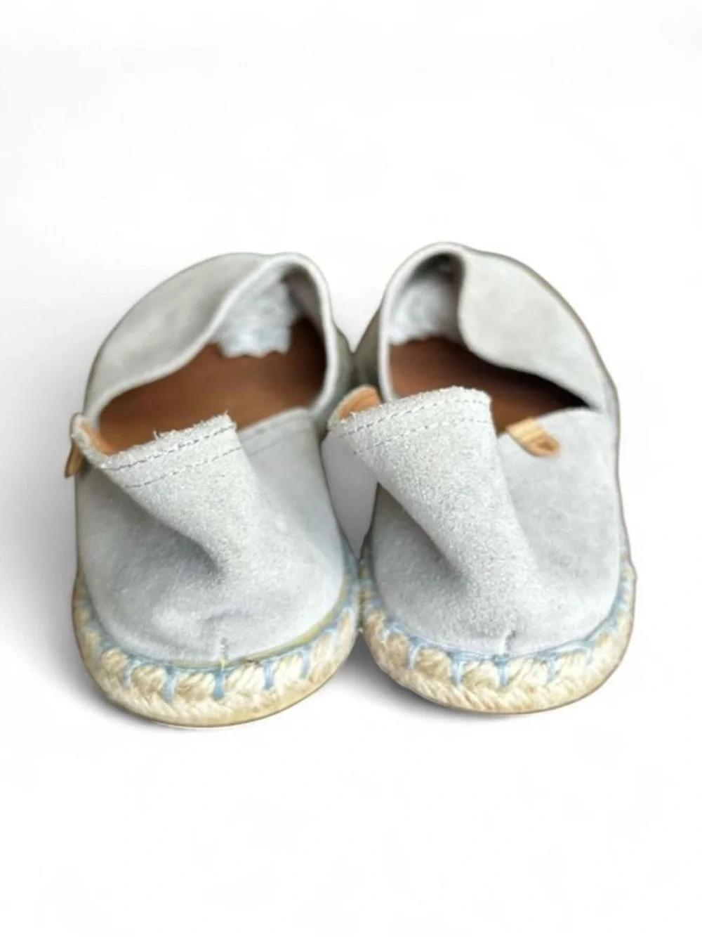 Verbenas Womens Carmen Espadrilles Size 41 Gray Suede Leather Flat Shoe
